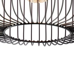 QAZQA Deckenleuchten|Wohnzimmerlampen*Design-Deckenleuchte schwarz Draht 31,5 cm - Baya