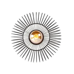 QAZQA Deckenleuchten|Wohnzimmerlampen*Design-Deckenleuchte schwarz Draht 31,5 cm - Baya