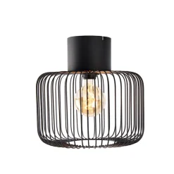 QAZQA Deckenleuchten|Wohnzimmerlampen*Design-Deckenleuchte schwarz Draht 31,5 cm - Baya