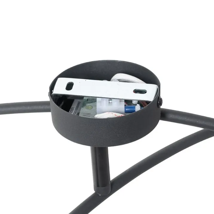 QAZQA Deckenstrahler|Aufbaustrahler*Design-Deckenleuchte Schwarz mit Gold 4-flammig - Noud