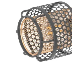 QAZQA Deckenstrahler|Aufbaustrahler*Design-Deckenleuchte Schwarz mit Gold 4-flammig - Noud