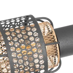 QAZQA Deckenstrahler|Aufbaustrahler*Design-Deckenleuchte Schwarz mit Gold 4-flammig - Noud