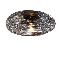 QAZQA Deckenleuchten|Wohnzimmerlampen*Design-Deckenleuchte schwarz oval - Sarella