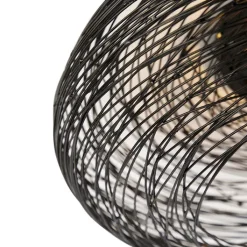 QAZQA Deckenleuchten|Wohnzimmerlampen*Design-Deckenleuchte schwarz oval - Sarella