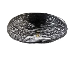 QAZQA Deckenleuchten|Wohnzimmerlampen*Design-Deckenleuchte schwarz oval - Sarella