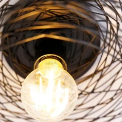 QAZQA Deckenleuchten|Wohnzimmerlampen*Design-Deckenleuchte schwarz oval - Sarella