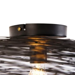 QAZQA Deckenleuchten|Wohnzimmerlampen*Design-Deckenleuchte schwarz oval - Sarella