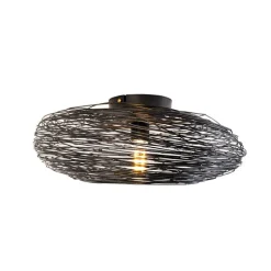 QAZQA Deckenleuchten|Wohnzimmerlampen*Design-Deckenleuchte schwarz oval - Sarella