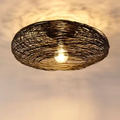 QAZQA Deckenleuchten|Wohnzimmerlampen*Design-Deckenleuchte schwarz oval - Sarella