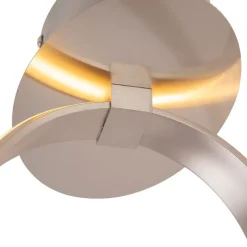 QAZQA Led-Deckenleuchten|Deckenleuchten*Design-Deckenleuchte Stahl dimmbar inkl. LED - Viola Due