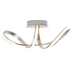 QAZQA Led-Deckenleuchten|Deckenleuchten*Design-Deckenleuchte Stahl dimmbar inkl. LED - Viola Due