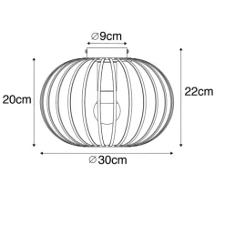 QAZQA Deckenleuchten|Esszimmerlampen*Design-Deckenleuchte weiß 30 cm - Johanna