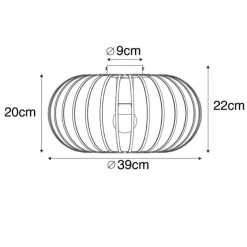 QAZQA Deckenleuchten|Wohnzimmerlampen*Design-Deckenleuchte weiß 39 cm - Johanna