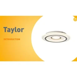 QAZQA Led-Deckenleuchten|Deckenleuchten*Design-Deckenleuchte Weiß mit Dunkelgrau Rund inkl. LED Dimmbar - Taylor