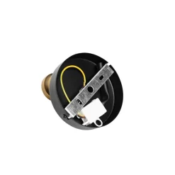 QAZQA Wandstrahler|Deckenstrahler*Design-Deckenspot Schwarz mit Gold mit Rauchglas - Zuzanna