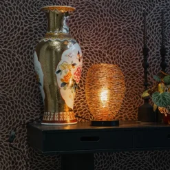 QAZQA Tischlampen|Wohnzimmerlampen*Designer-Tischlampe Kupfer 30 cm - Sarella