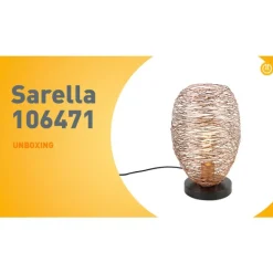 QAZQA Tischlampen|Wohnzimmerlampen*Designer-Tischlampe Kupfer 30 cm - Sarella