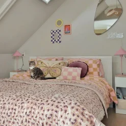 QAZQA Tischlampen|Wohnzimmerlampen*Designer-Tischlampe rosa - Triangolo