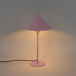 QAZQA Tischlampen|Wohnzimmerlampen*Designer-Tischlampe rosa - Triangolo