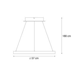 Paul Neuhaus Led-Pendelleuchten|Pendelleuchten*Design-Hängelampe Aluminium inkl. LED Dimmbar Easylift - Hoop