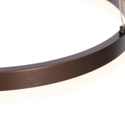 QAZQA Schlafzimmerlampen|Küchenlampen*Design-Hängelampe Bronze 40 cm inkl. LED 3-stufig dimmbar - Anello