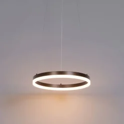 QAZQA Schlafzimmerlampen|Küchenlampen*Design-Hängelampe Bronze 40 cm inkl. LED 3-stufig dimmbar - Anello