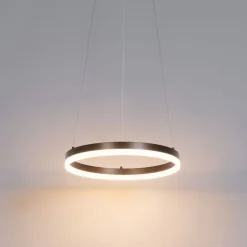 QAZQA Schlafzimmerlampen|Küchenlampen*Design-Hängelampe Bronze 40 cm inkl. LED 3-stufig dimmbar - Anello