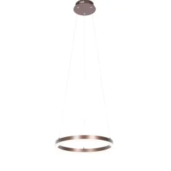 QAZQA Schlafzimmerlampen|Küchenlampen*Design-Hängelampe Bronze 40 cm inkl. LED 3-stufig dimmbar - Anello