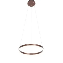 QAZQA Schlafzimmerlampen|Küchenlampen*Design-Hängelampe Bronze 40 cm inkl. LED 3-stufig dimmbar - Anello