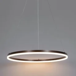 QAZQA Schlafzimmerlampen|Küchenlampen*Design-Hängelampe Bronze 80 cm inkl. LED 3-stufig dimmbar - Anello