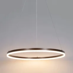 QAZQA Schlafzimmerlampen|Küchenlampen*Design-Hängelampe Bronze 80 cm inkl. LED 3-stufig dimmbar - Anello