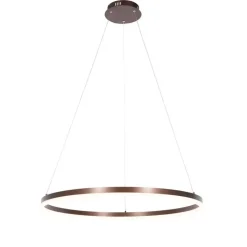 QAZQA Schlafzimmerlampen|Küchenlampen*Design-Hängelampe Bronze 80 cm inkl. LED 3-stufig dimmbar - Anello