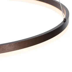 QAZQA Schlafzimmerlampen|Küchenlampen*Design-Hängelampe Bronze 80 cm inkl. LED 3-stufig dimmbar - Anello