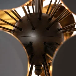 QAZQA Pendelleuchten|Wohnzimmerlampen*Design-Hängelampe in Schwarz und Gold – Cerchio