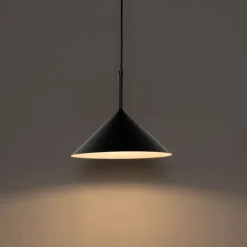 QAZQA Schlafzimmerlampen|Esszimmerlampen*Design-Hängelampe schwarz - Triangolo
