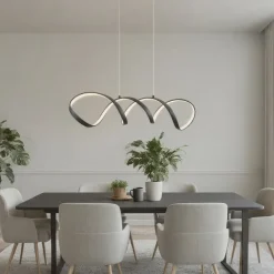 QAZQA Led-Pendelleuchten|Pendelleuchten*Design-Hängelampe schwarz 100 cm inkl. LED 3-Stufen-Dimmbar – Wokkel