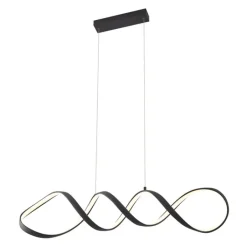 QAZQA Led-Pendelleuchten|Pendelleuchten*Design-Hängelampe schwarz 100 cm inkl. LED 3-Stufen-Dimmbar – Wokkel