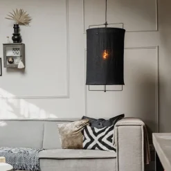 QAZQA Pendelleuchten|Wohnzimmerlampen*Design-Hängelampe schwarz - Rich