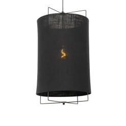 QAZQA Pendelleuchten|Wohnzimmerlampen*Design-Hängelampe schwarz - Rich