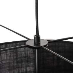 QAZQA Pendelleuchten|Wohnzimmerlampen*Design-Hängelampe schwarz - Rich