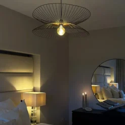 QAZQA Pendelleuchten|Wohnzimmerlampen*Design-Hängelampe schwarz 66cm - Pua