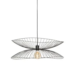 QAZQA Pendelleuchten|Wohnzimmerlampen*Design-Hängelampe schwarz 66cm - Pua