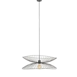 QAZQA Pendelleuchten|Wohnzimmerlampen*Design-Hängelampe schwarz 66cm - Pua