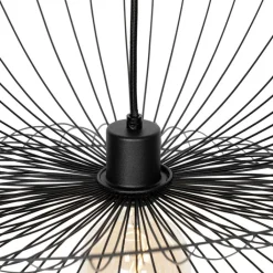 QAZQA Pendelleuchten|Wohnzimmerlampen*Design-Hängelampe schwarz 66cm - Pua