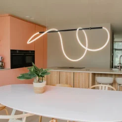 QAZQA Schlafzimmerlampen|Küchenlampen*Design-Hängelampe schwarz inkl. LED 3-stufig dimmbar - Danisha