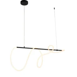 QAZQA Schlafzimmerlampen|Küchenlampen*Design-Hängelampe schwarz inkl. LED 3-stufig dimmbar - Danisha