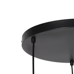 QAZQA Pendelleuchten|Wohnzimmerlampen*Design-Hängelampe schwarz mit Goldglas 3-flammig - Bert