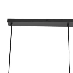 QAZQA Pendelleuchten|Wohnzimmerlampen*Design-Hängelampe schwarz mit Regenbogen-Glas rechteckig 3-flammig - Mallon