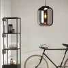 QAZQA Pendelleuchten|Wohnzimmerlampen*Design-Hängelampe schwarz mit Rauchglas - Bliss