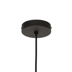 QAZQA Pendelleuchten|Esszimmerlampen*Design-Hängelampe schwarz mit goldenem Glas – Bert